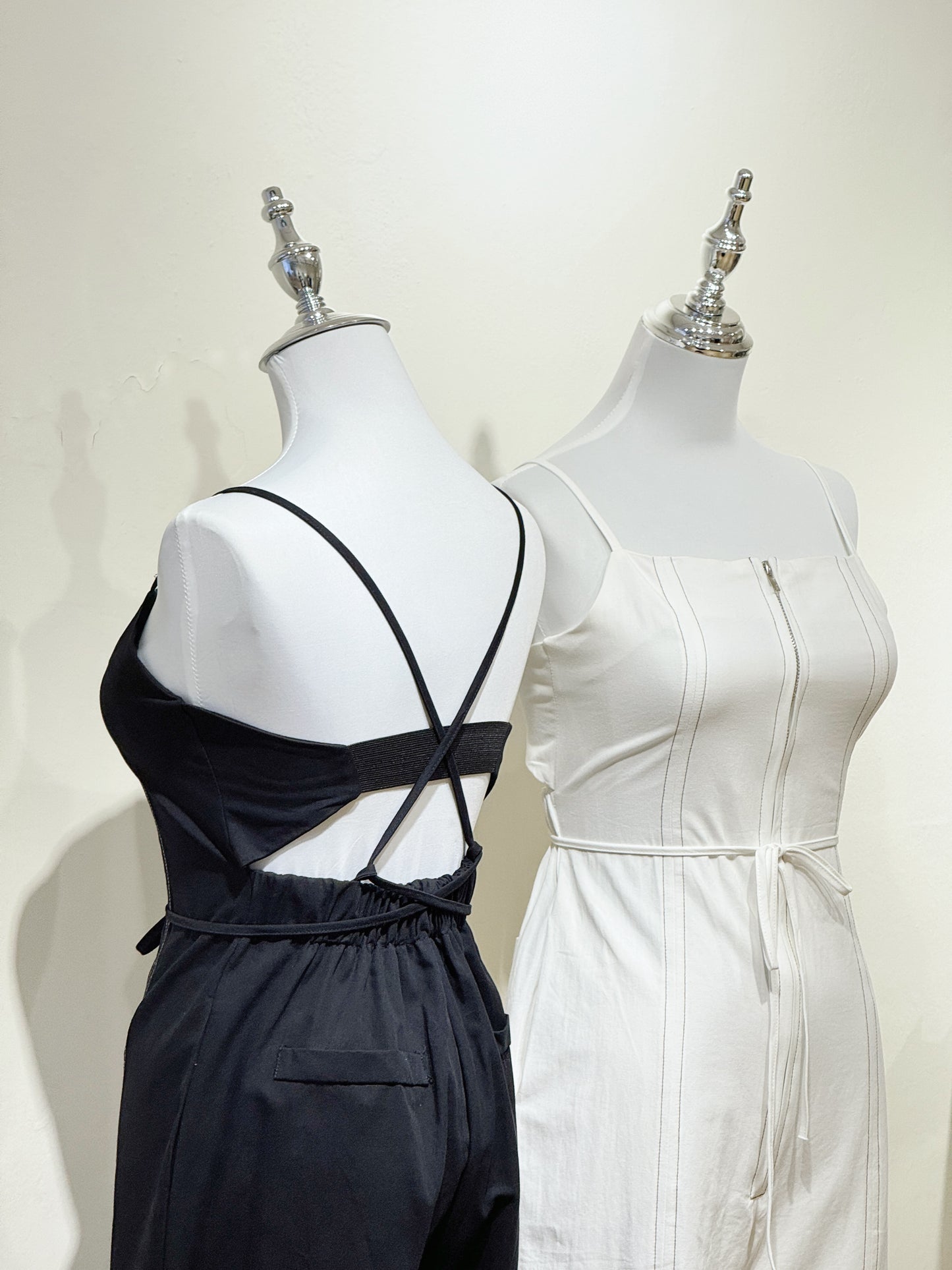 French Vintage High-Waisted Wide-Leg Jumpsuit