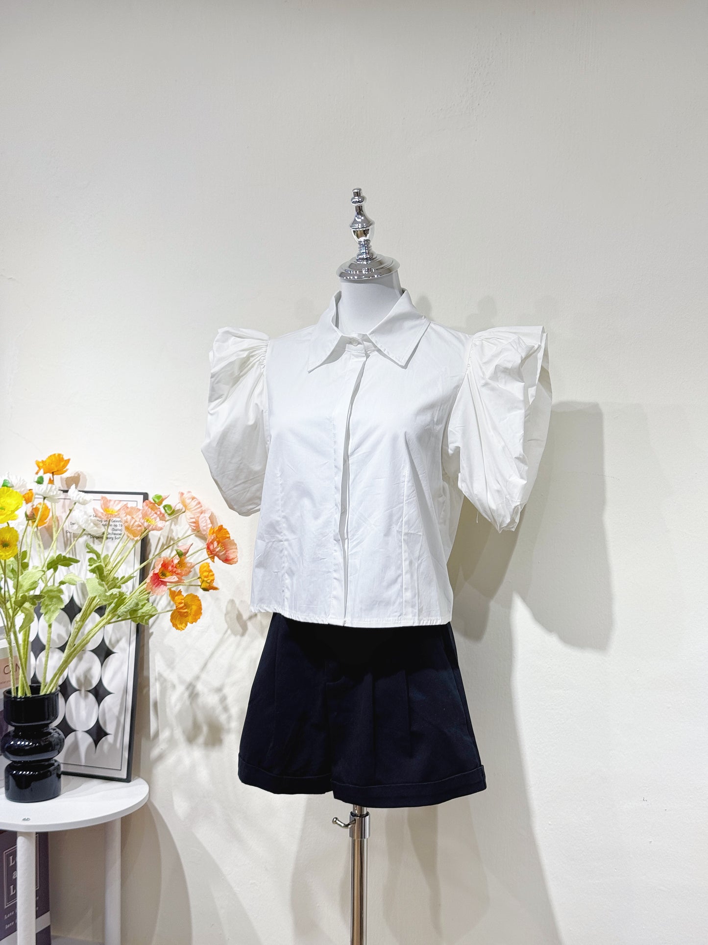 Oversized Flutter Sleeve Shirt
