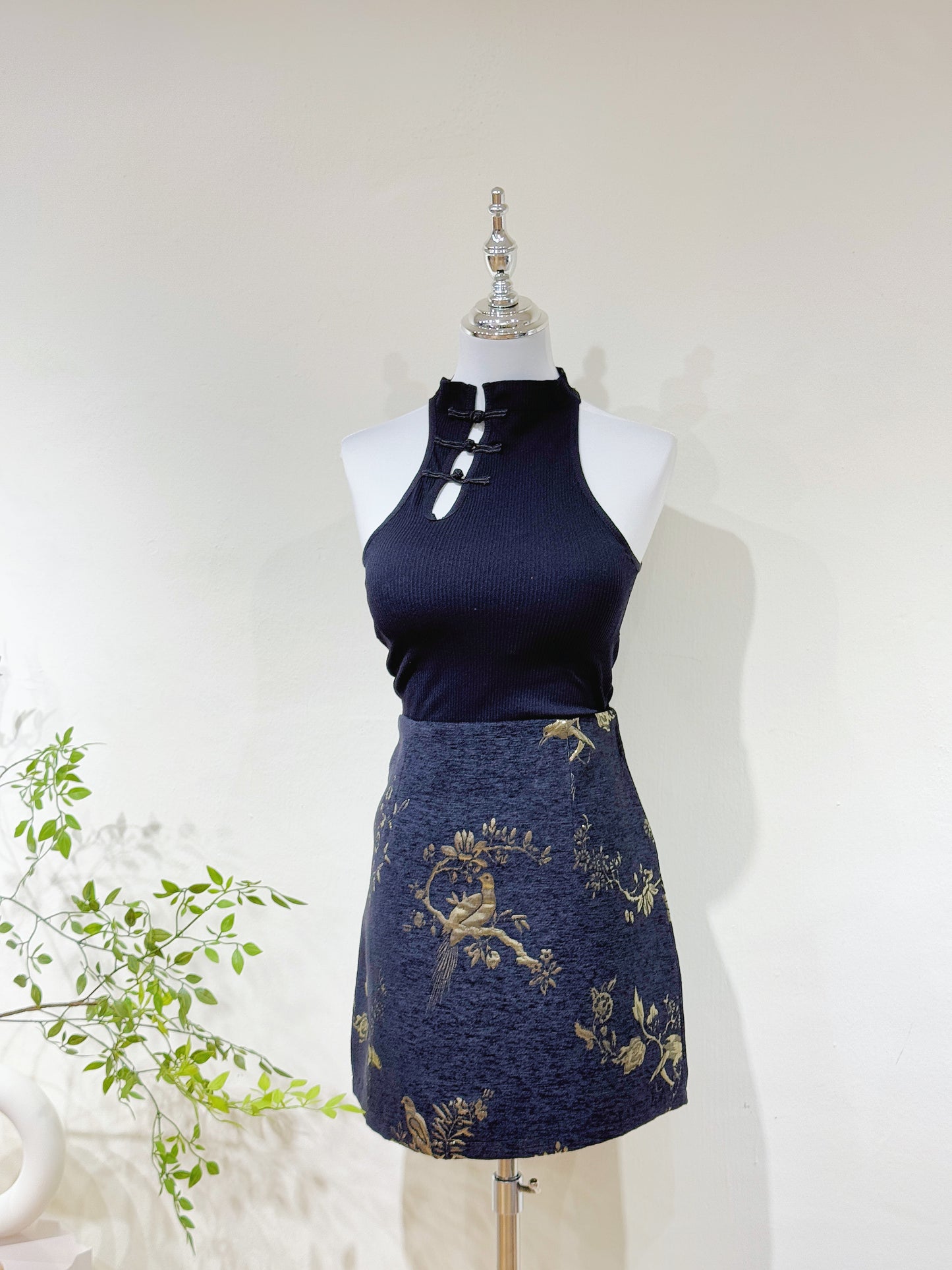 Golden Brocade Embroidered Skirt