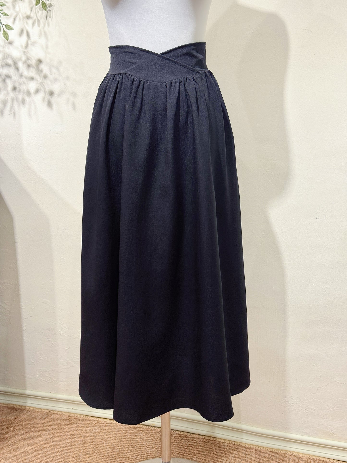 Black Puff Sleeve Two-Piece Dress Set