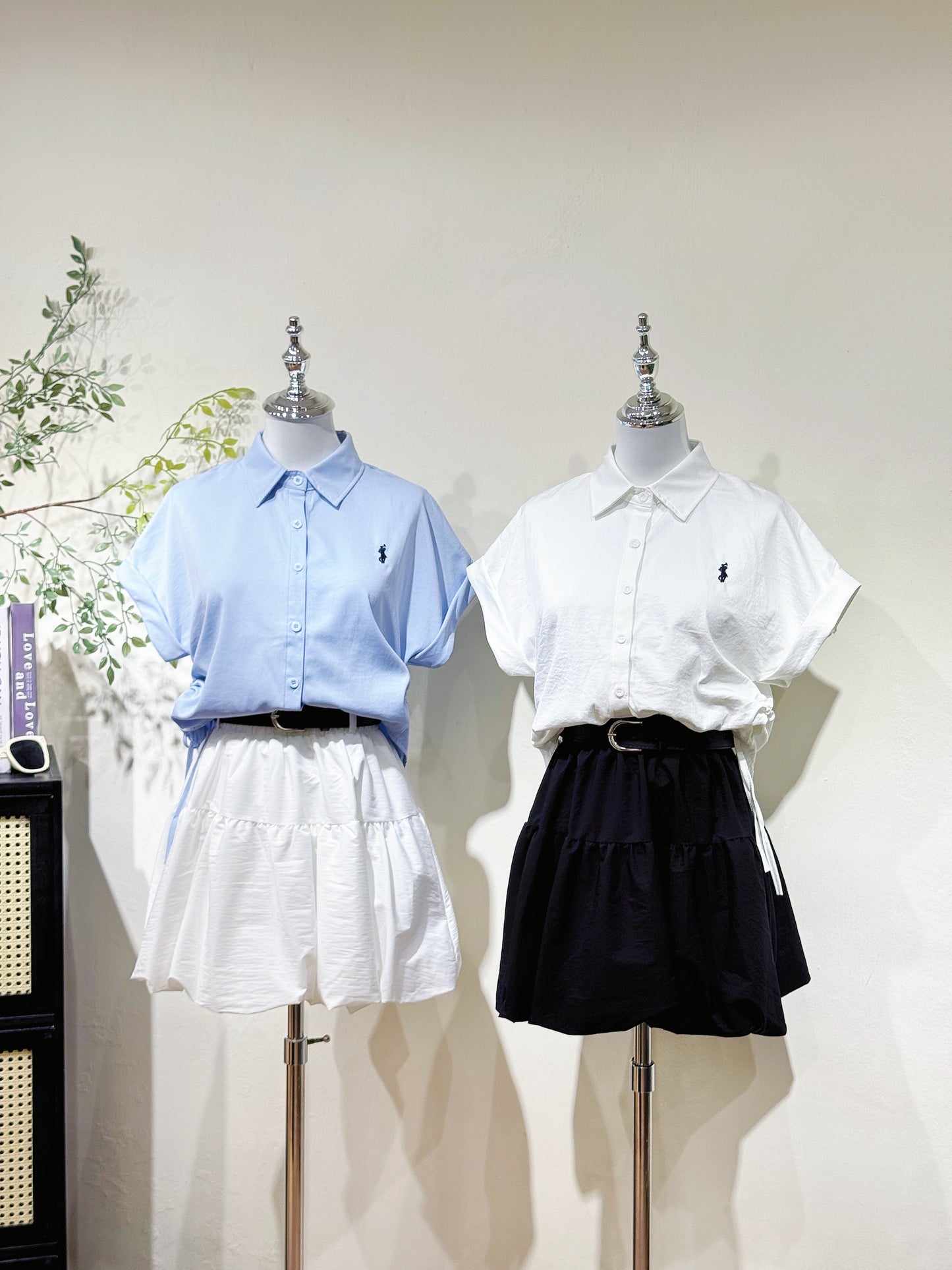 Mini Logo Drawstring Polo Shirt