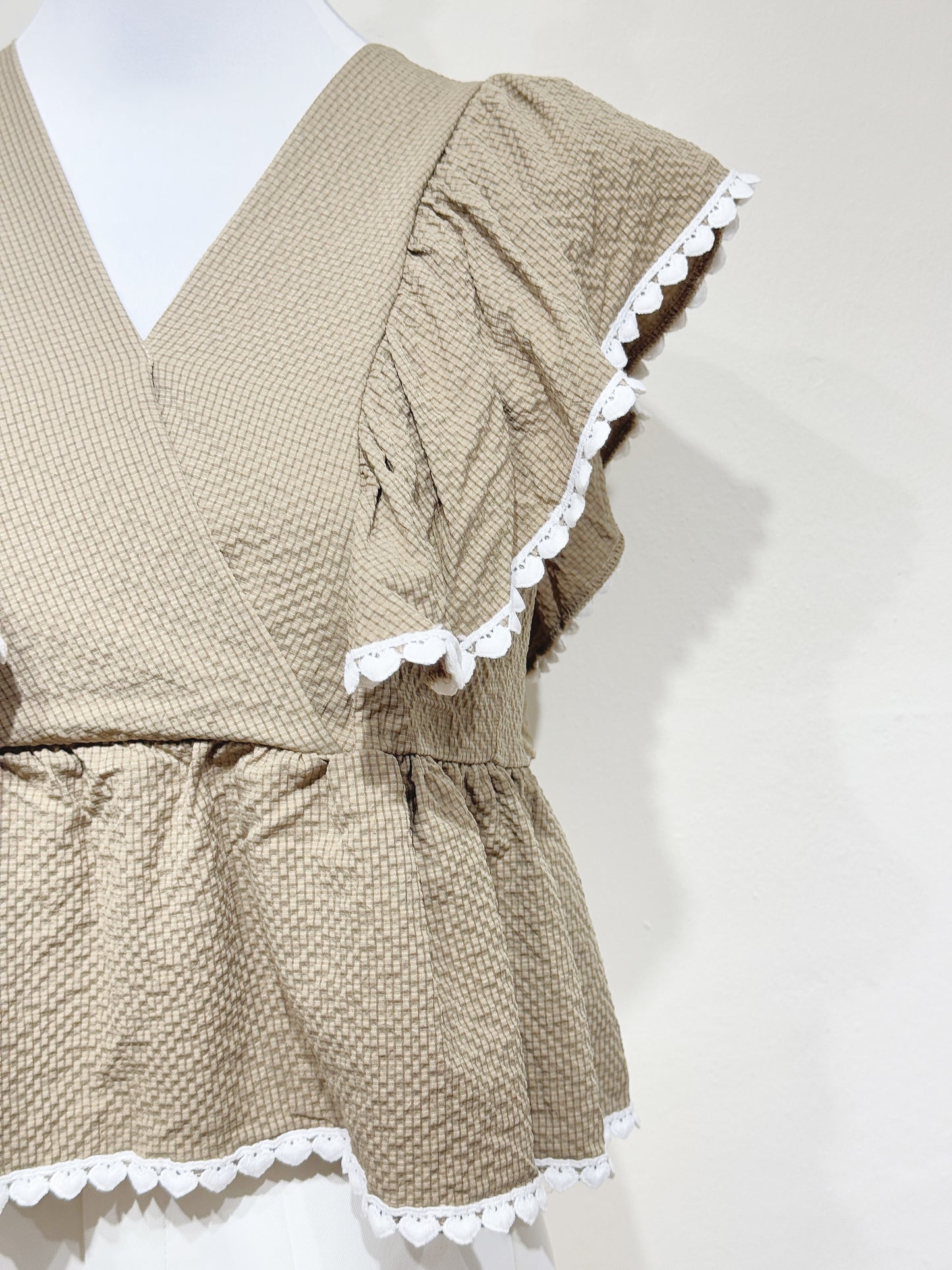 Minimalist Ruffle Wrap Top