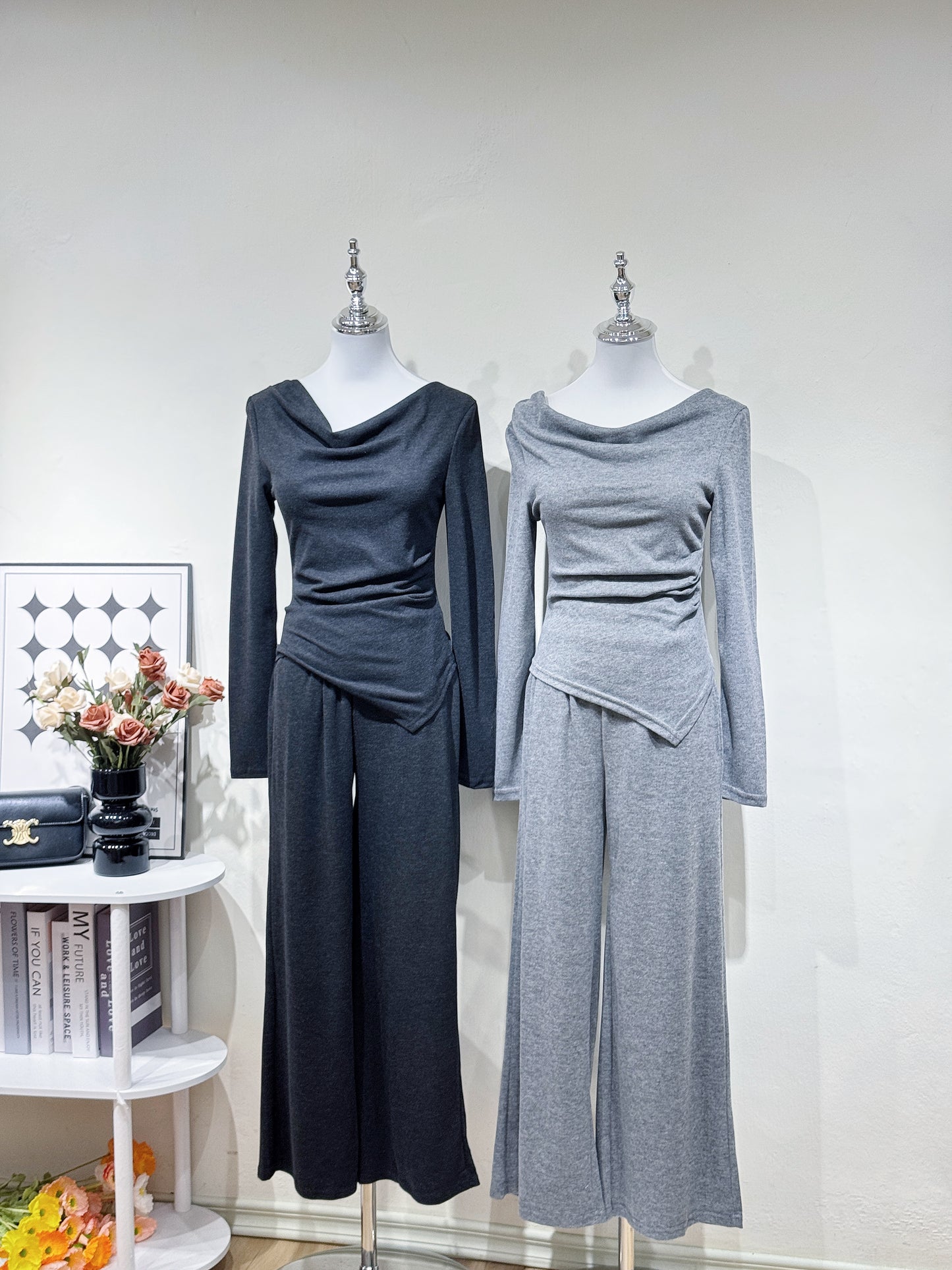 Casual Long-sleeve Elegance Set