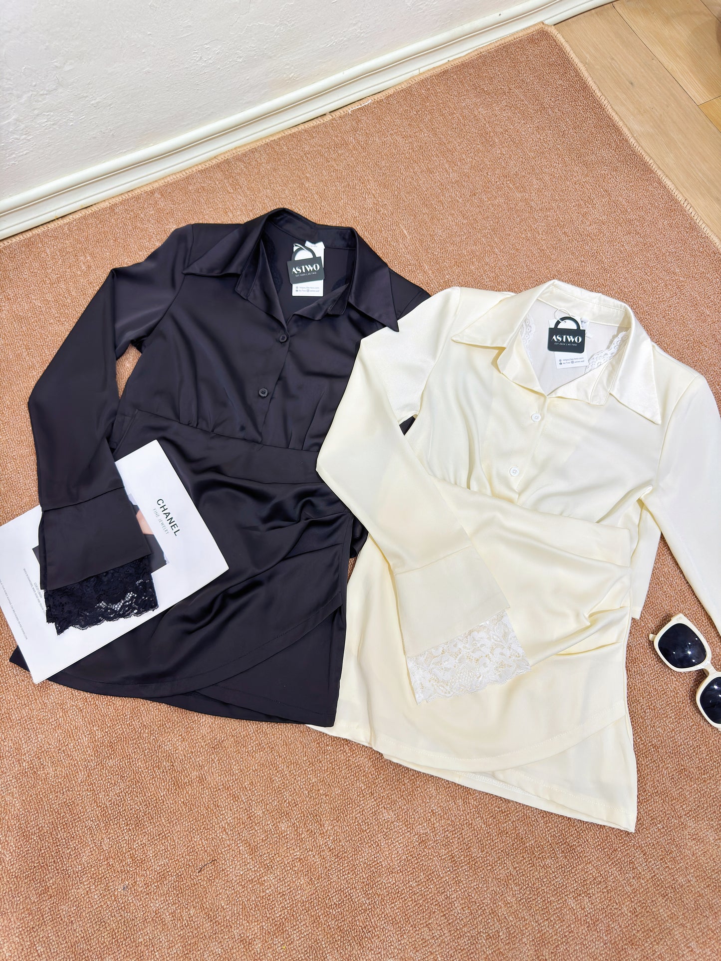 Silk With Lace Elegant Set