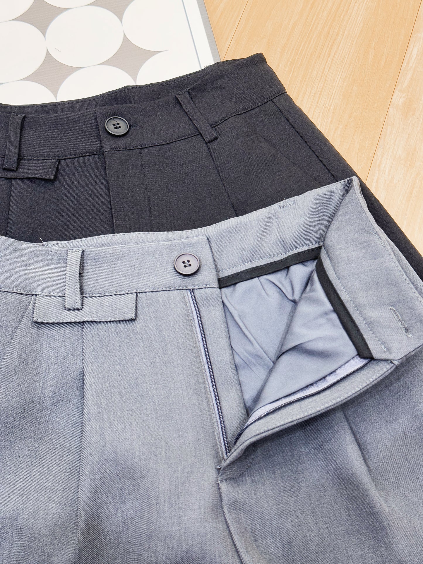 Belted High-Waisted Tailored Shorts