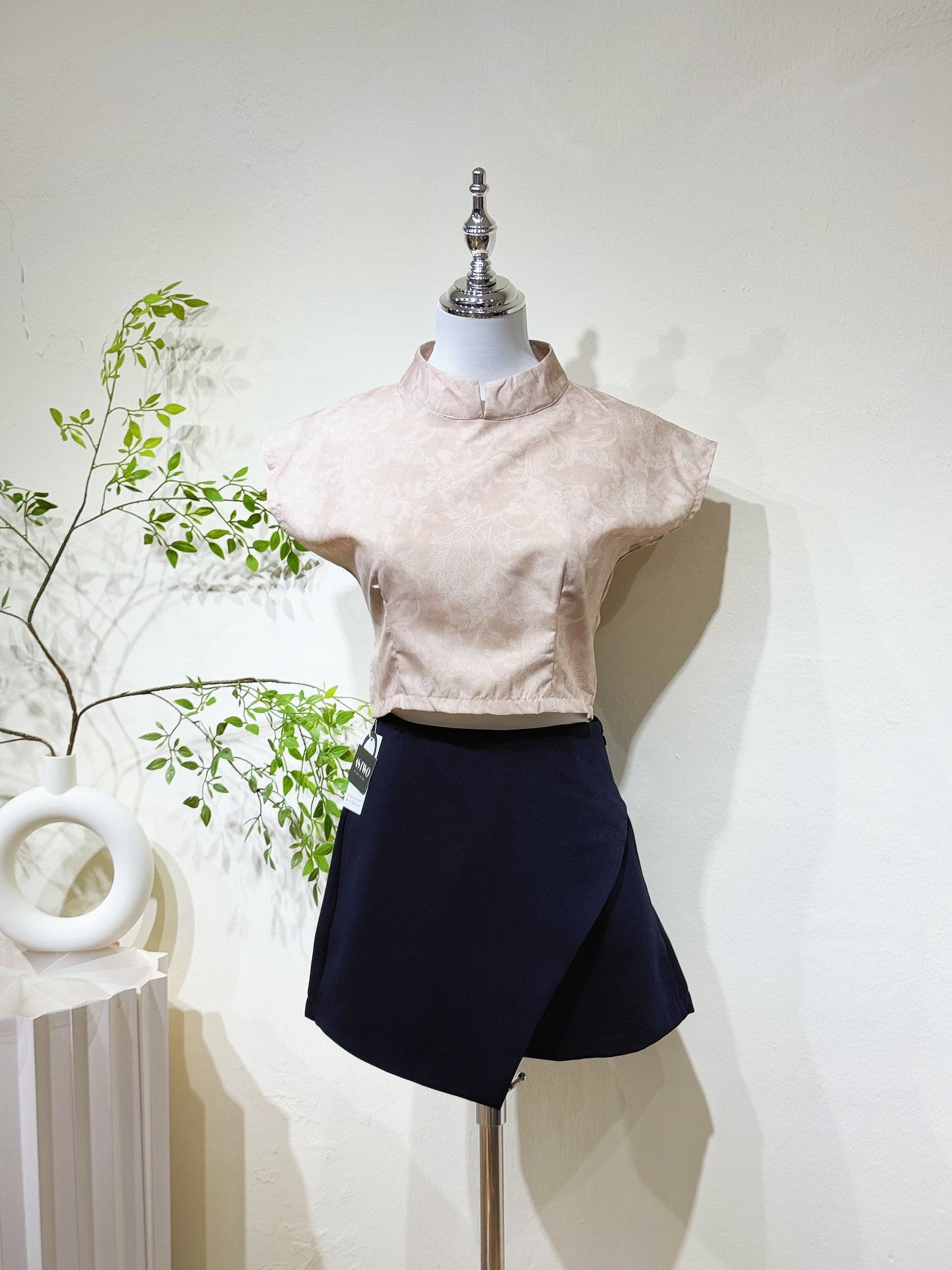 Amber Printed Crop Blouse