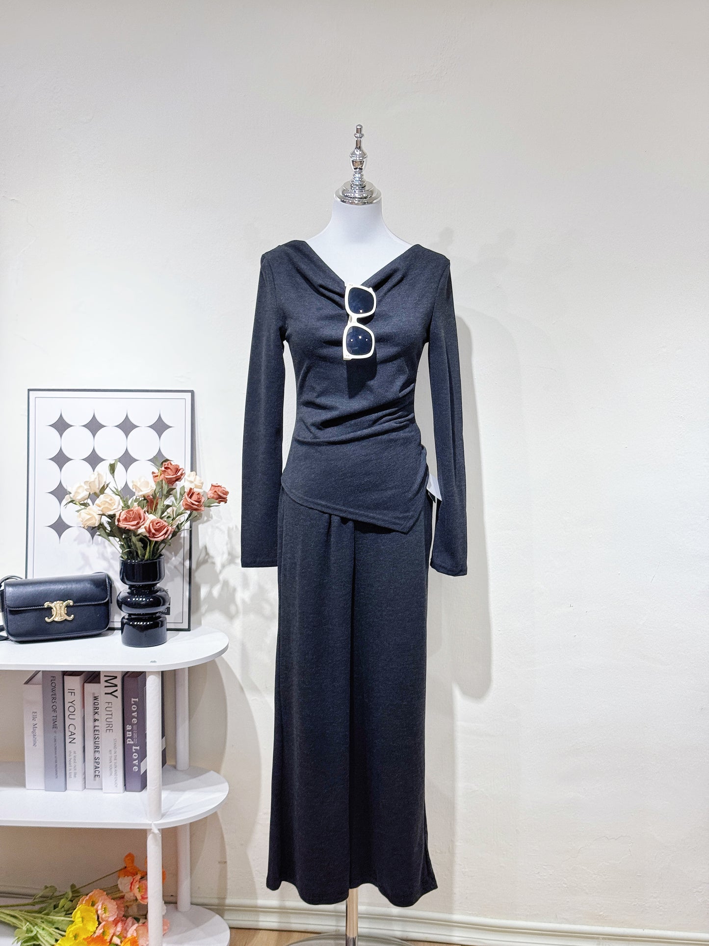 Casual Long-sleeve Elegance Set