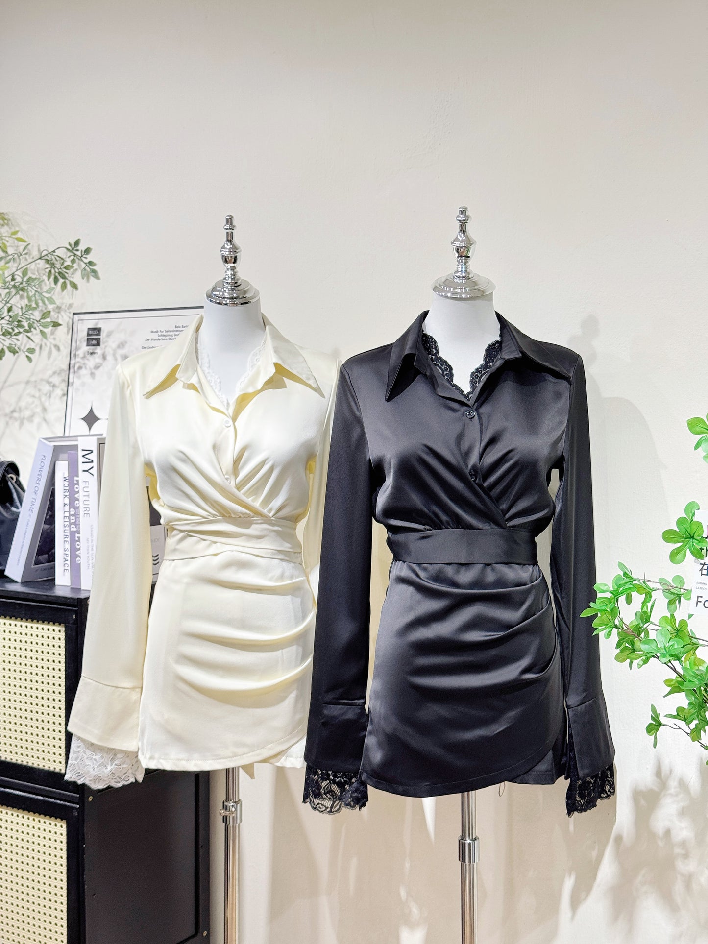 Silk With Lace Elegant Set