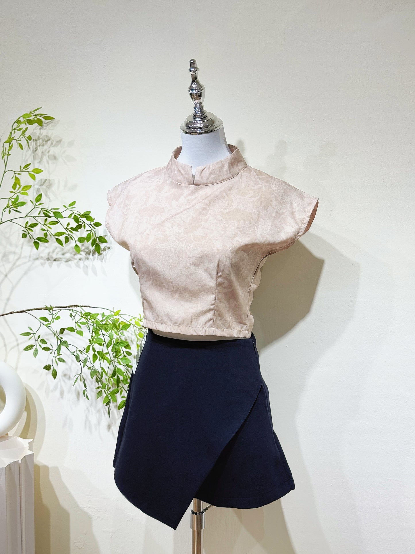 Amber Printed Crop Blouse