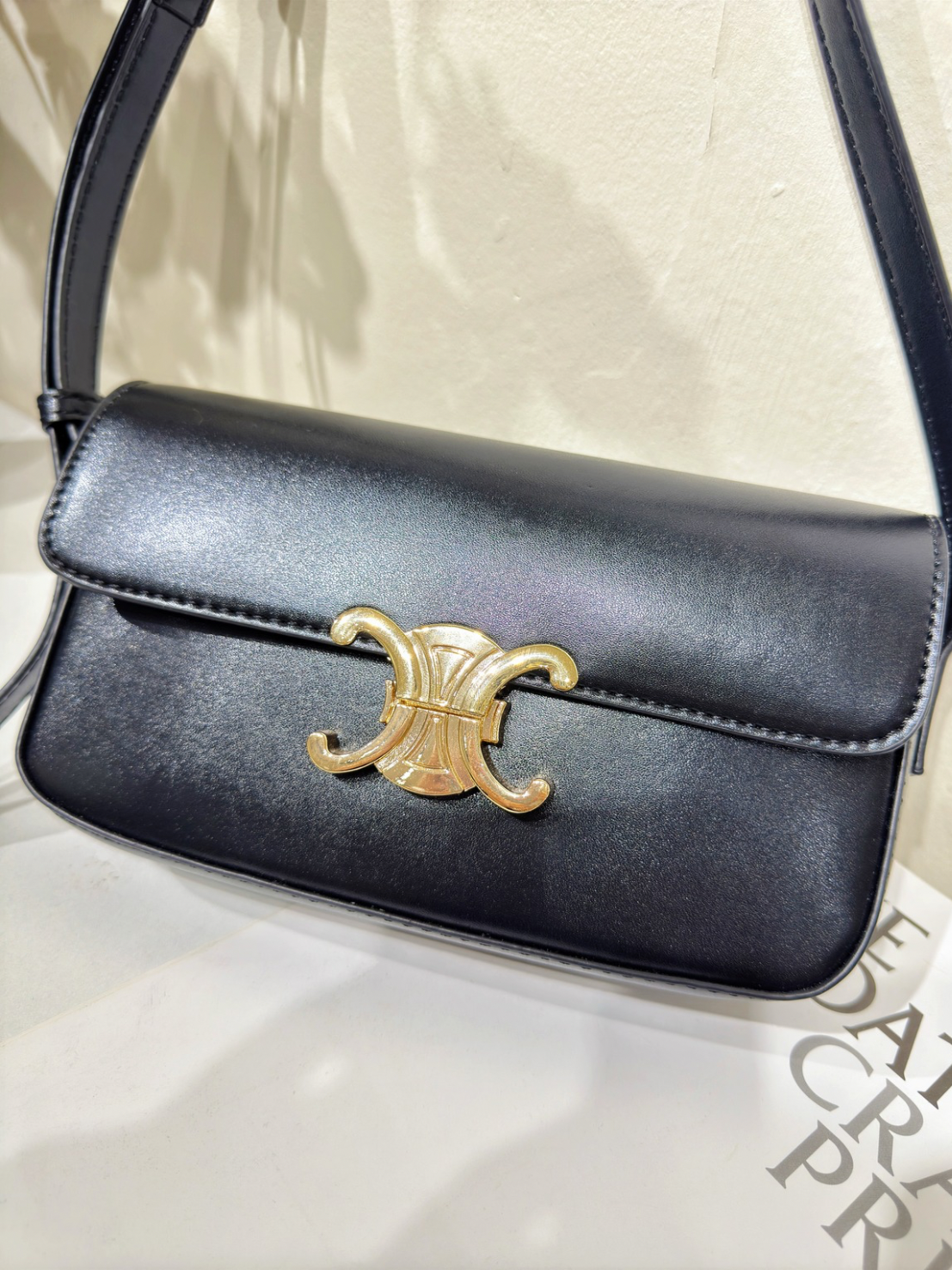 Minimalist Black Shoulder Bag
