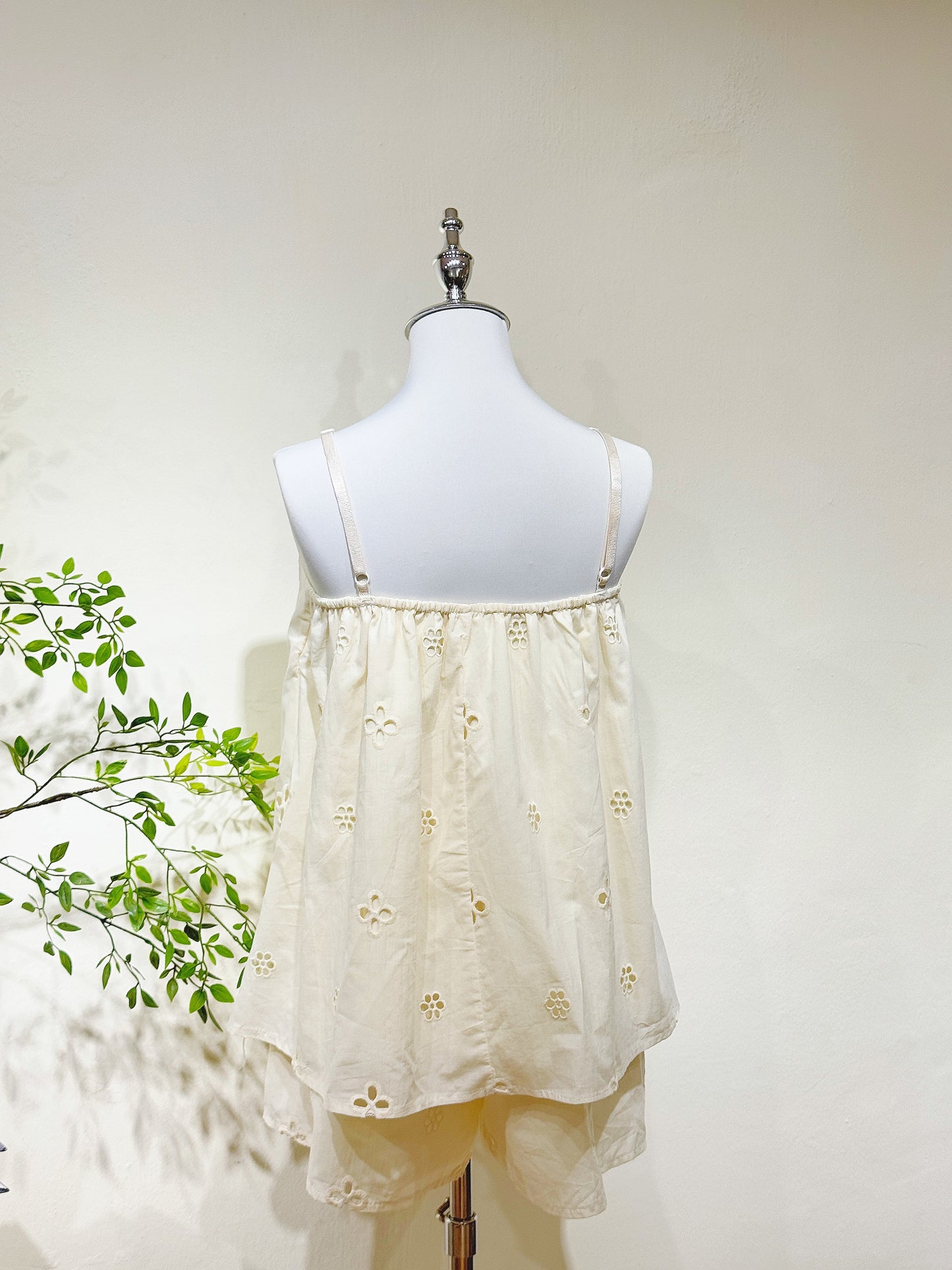 Cotton Crochet Cami Set