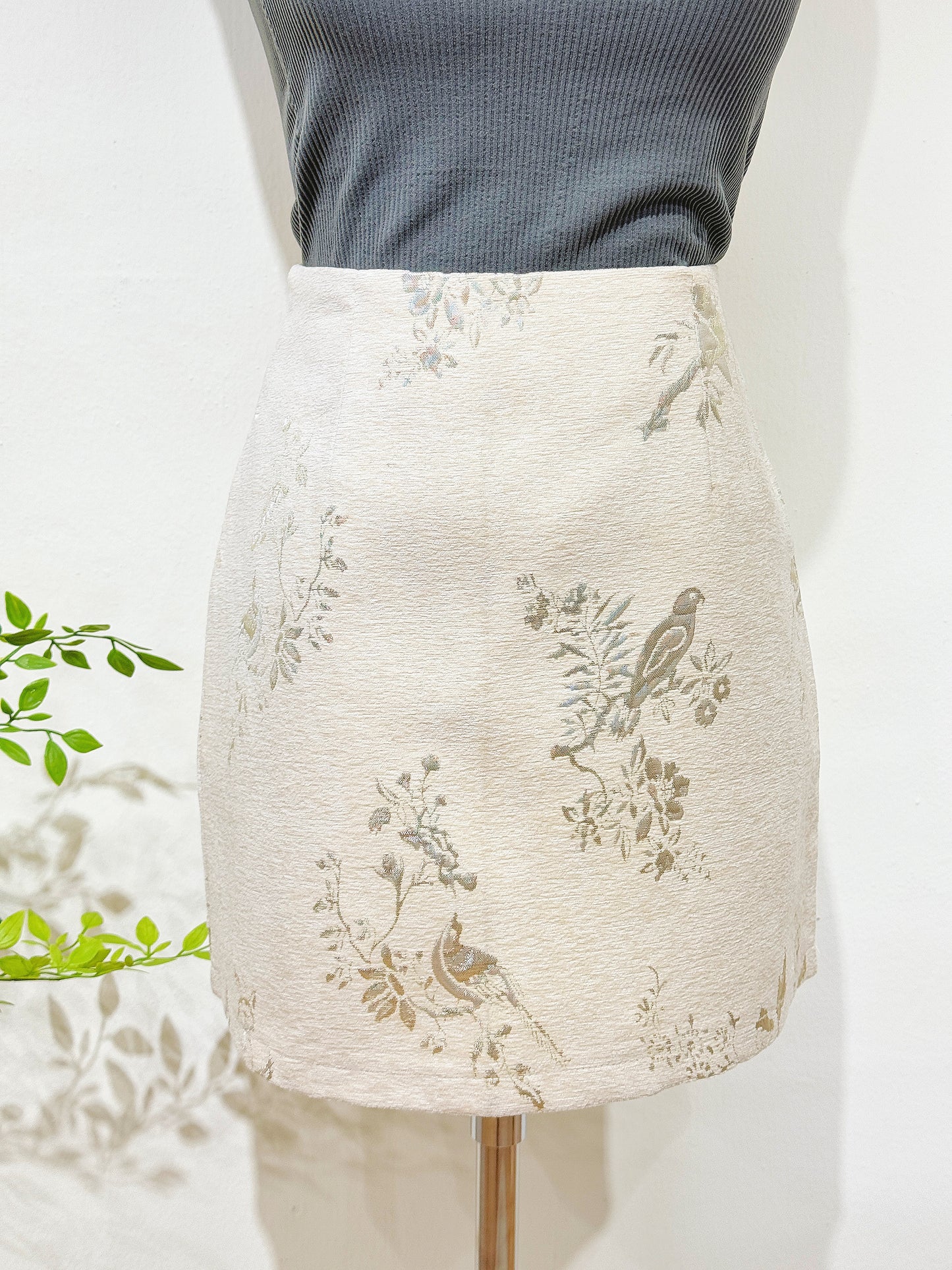 Golden Brocade Embroidered Skirt