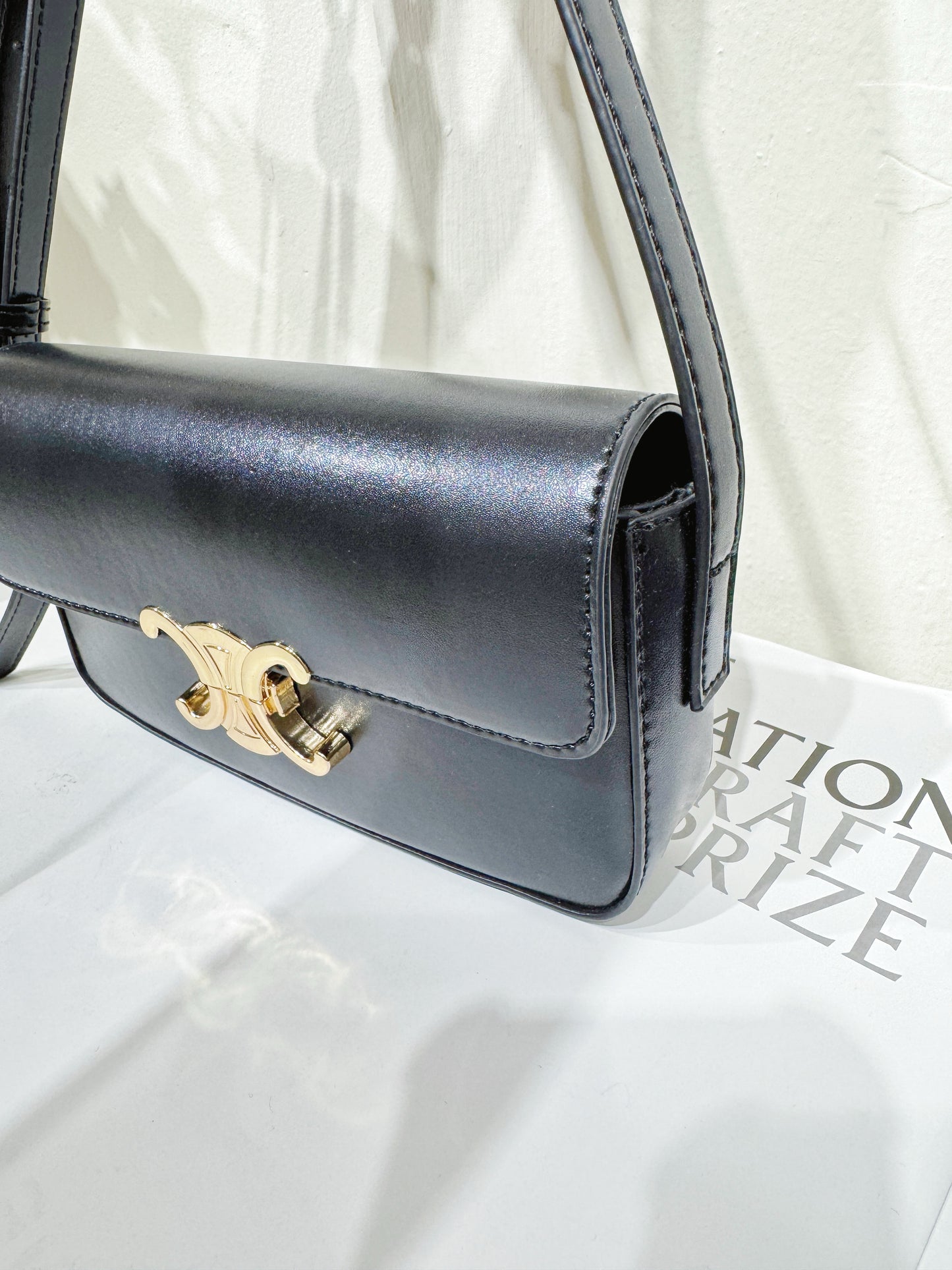 Minimalist Black Shoulder Bag