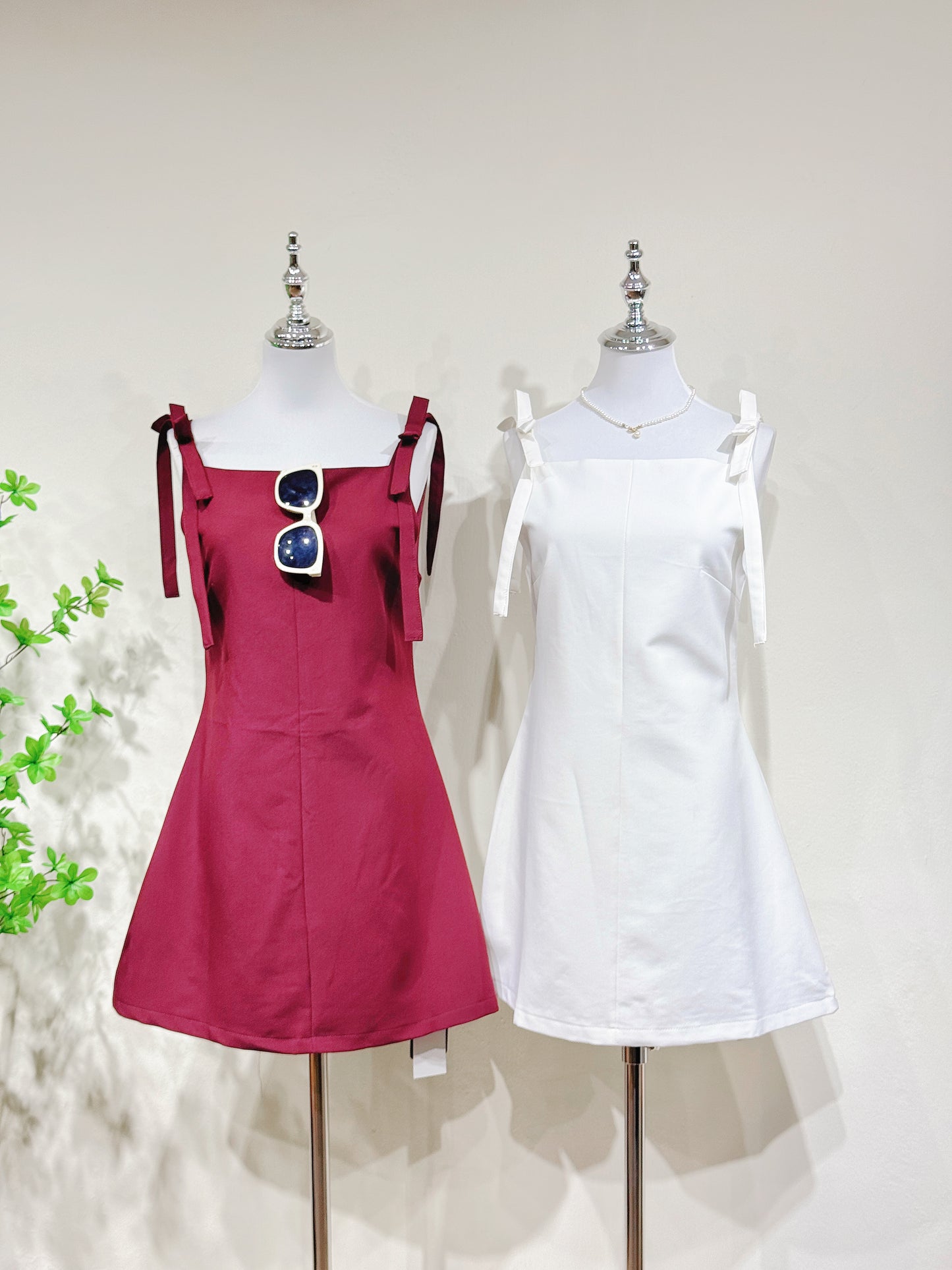 Bow Strap A-Line Dress