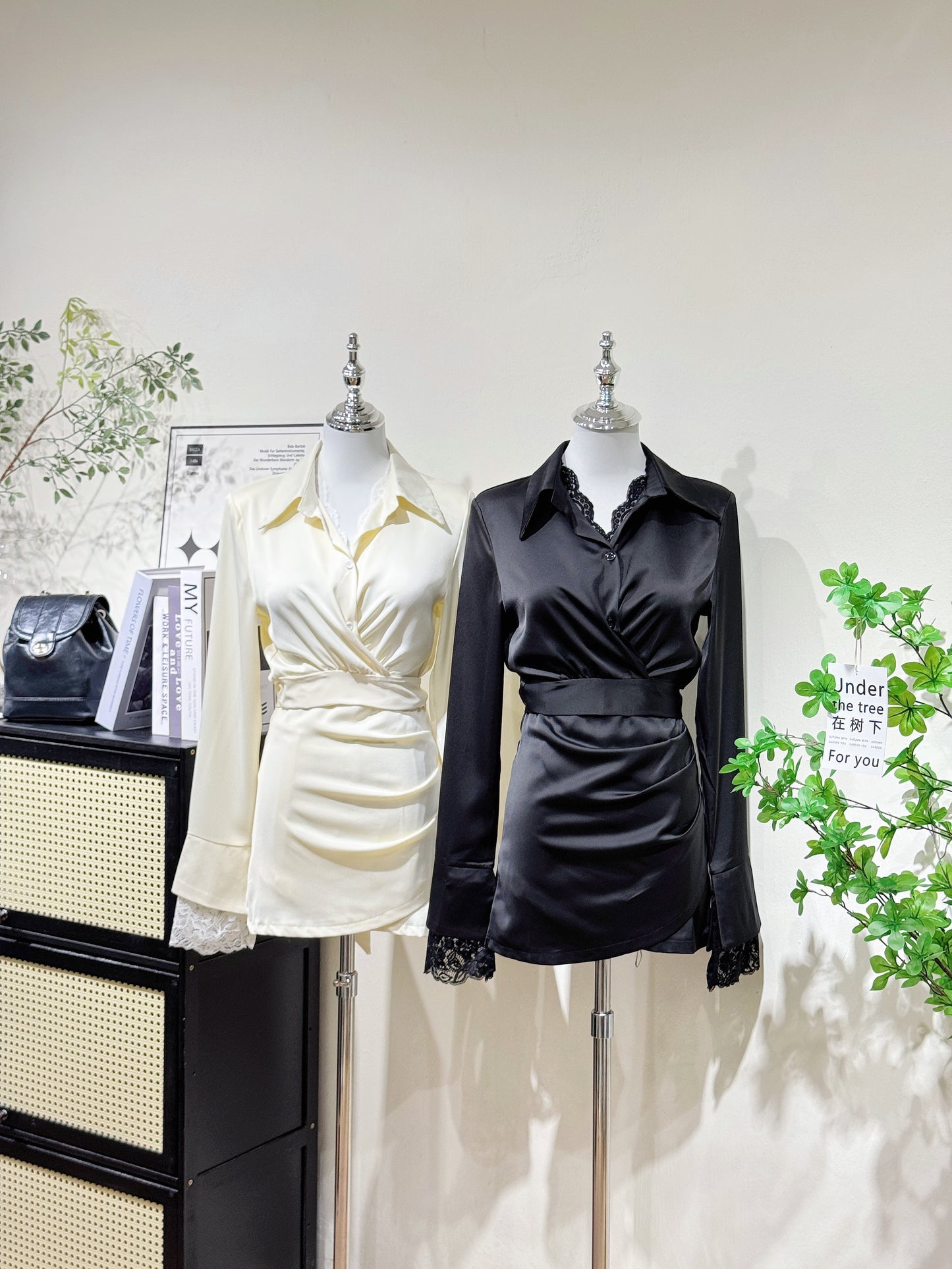 Silk With Lace Elegant Set