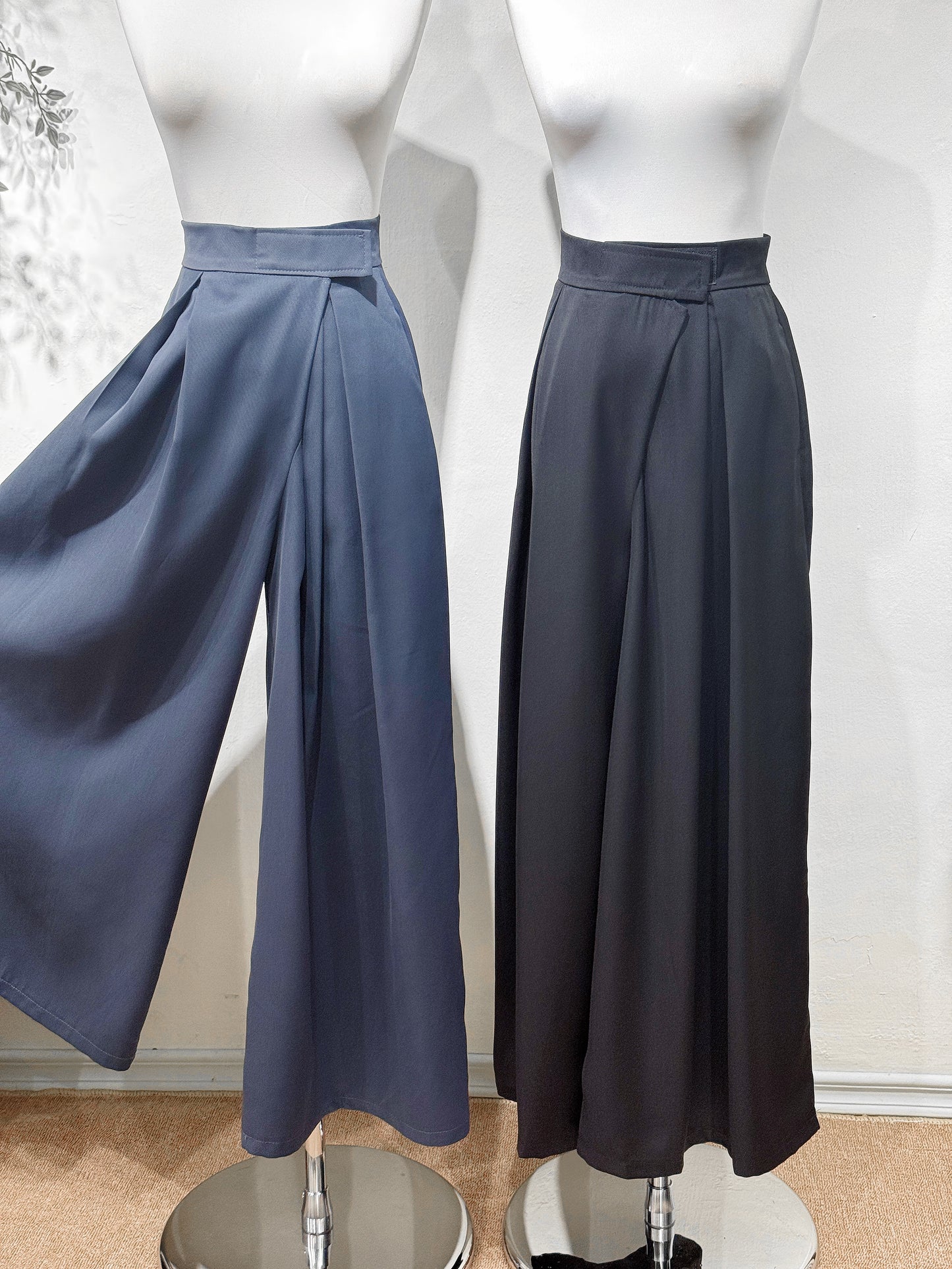 Adjustable Wide-Leg Pants