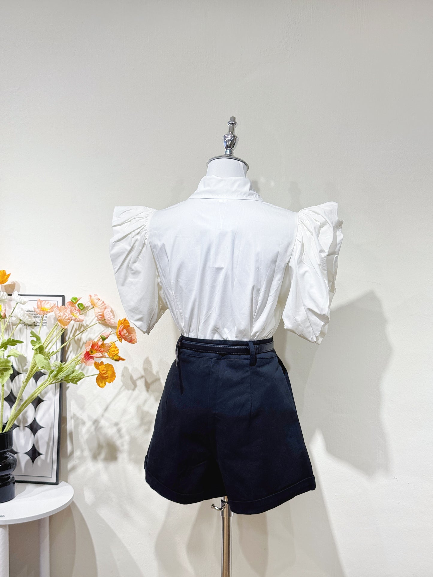 Oversized Flutter Sleeve Shirt