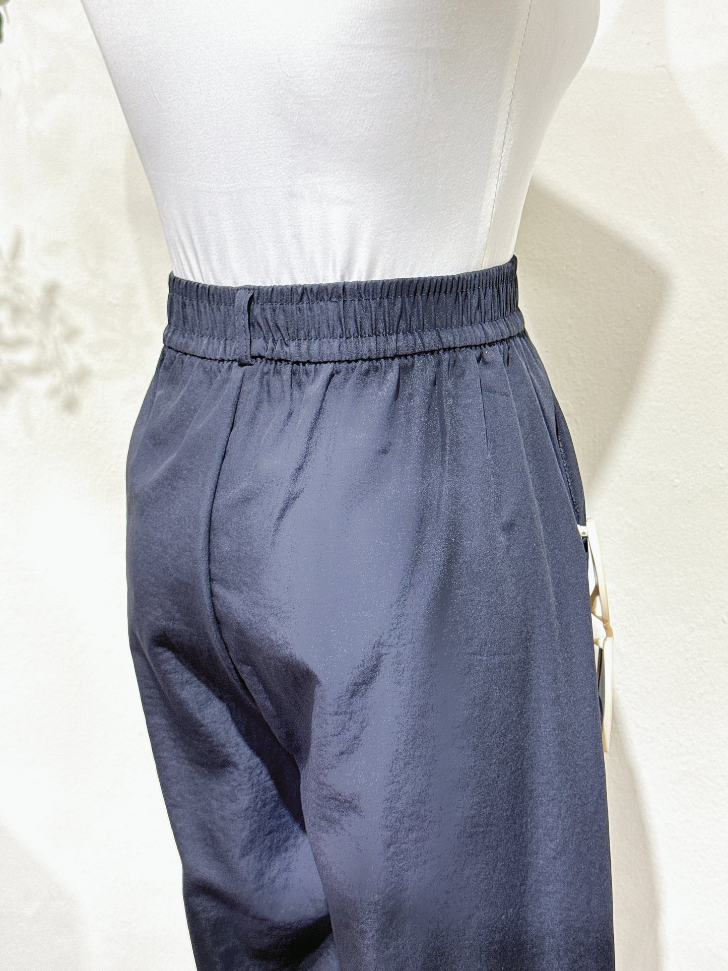 Elastic Waist Straight-Leg Pants