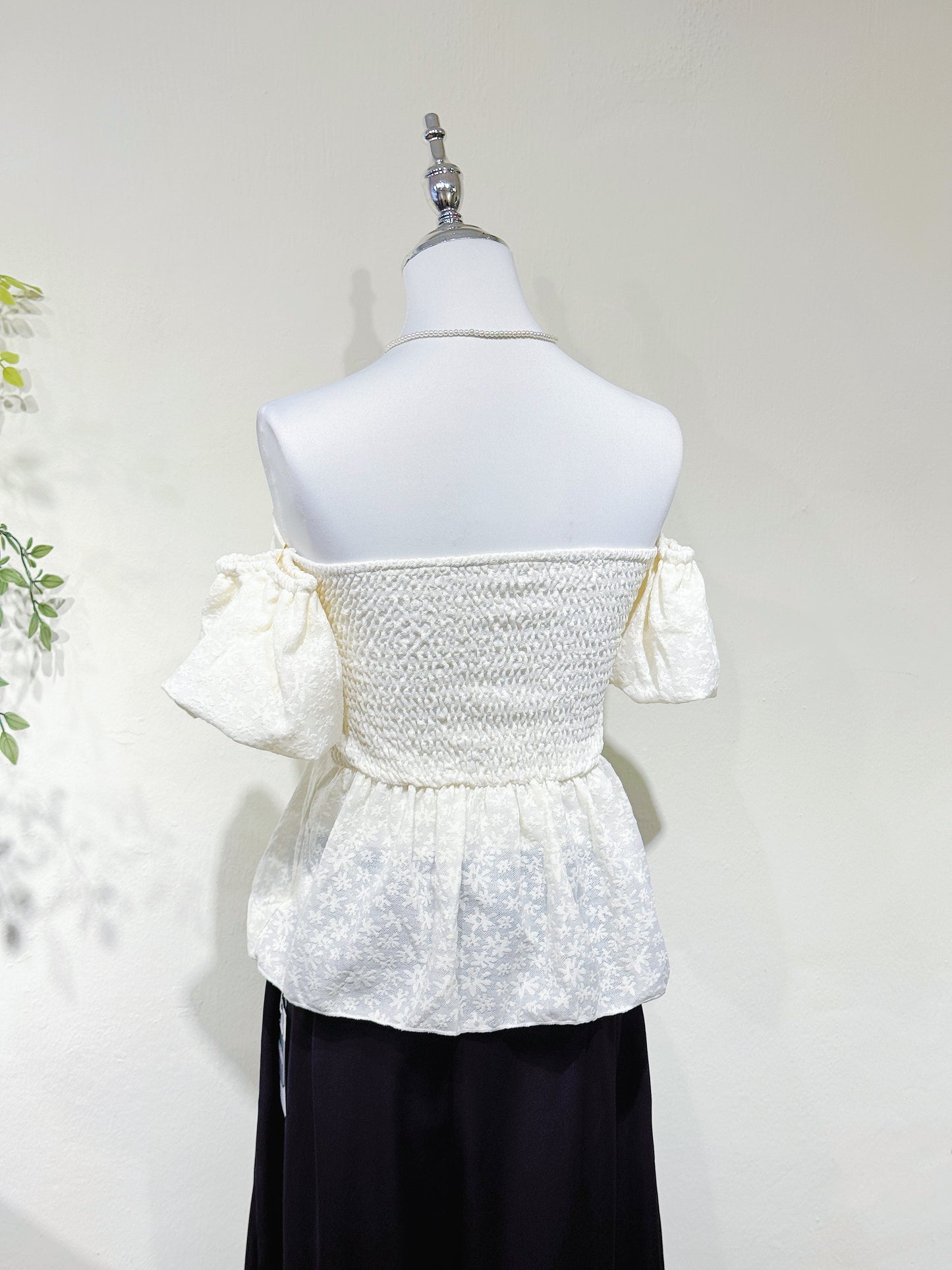 Lace Off-Shoulder Ruffle Blouse