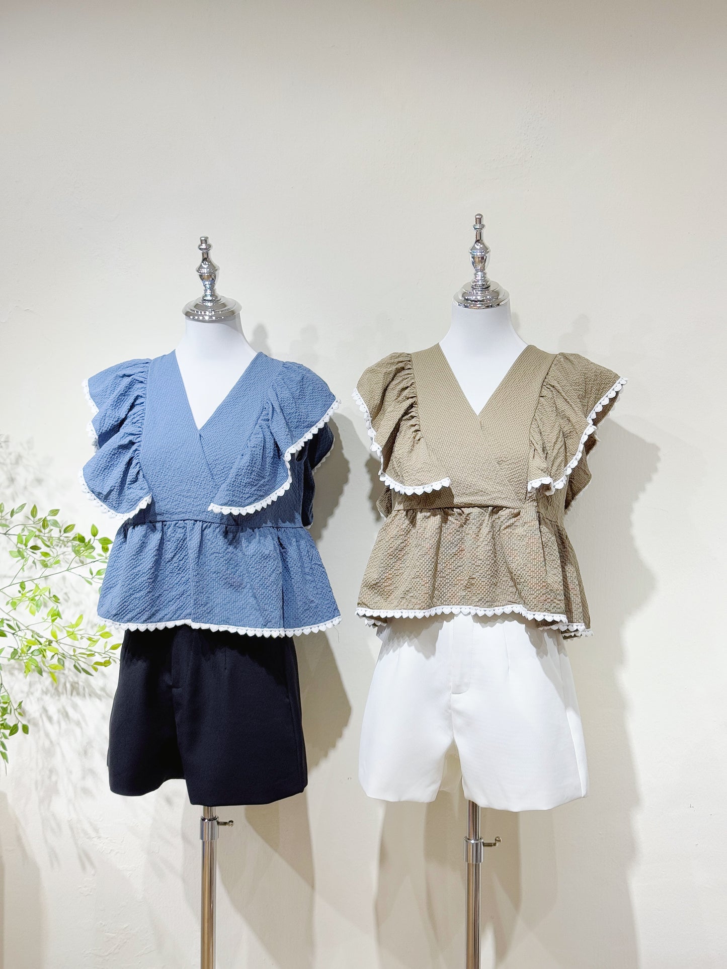 Minimalist Ruffle Wrap Top