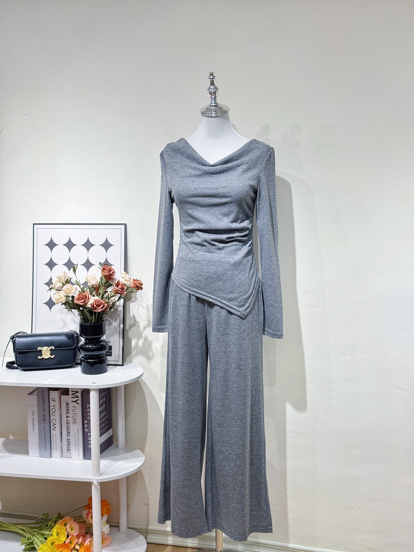 Casual Long-sleeve Elegance Set