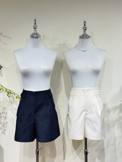 Side Button Tailored Shorts