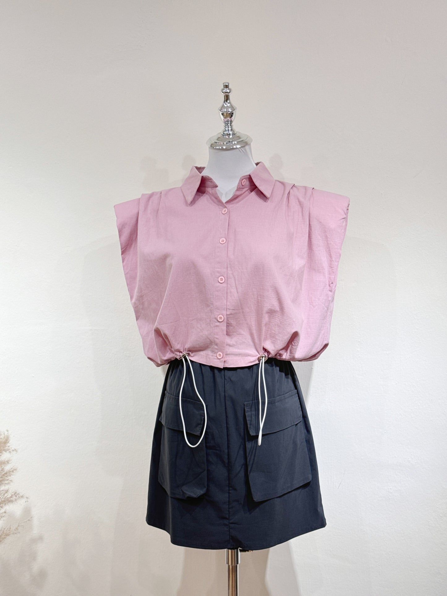 Pink Utility Skirt Set