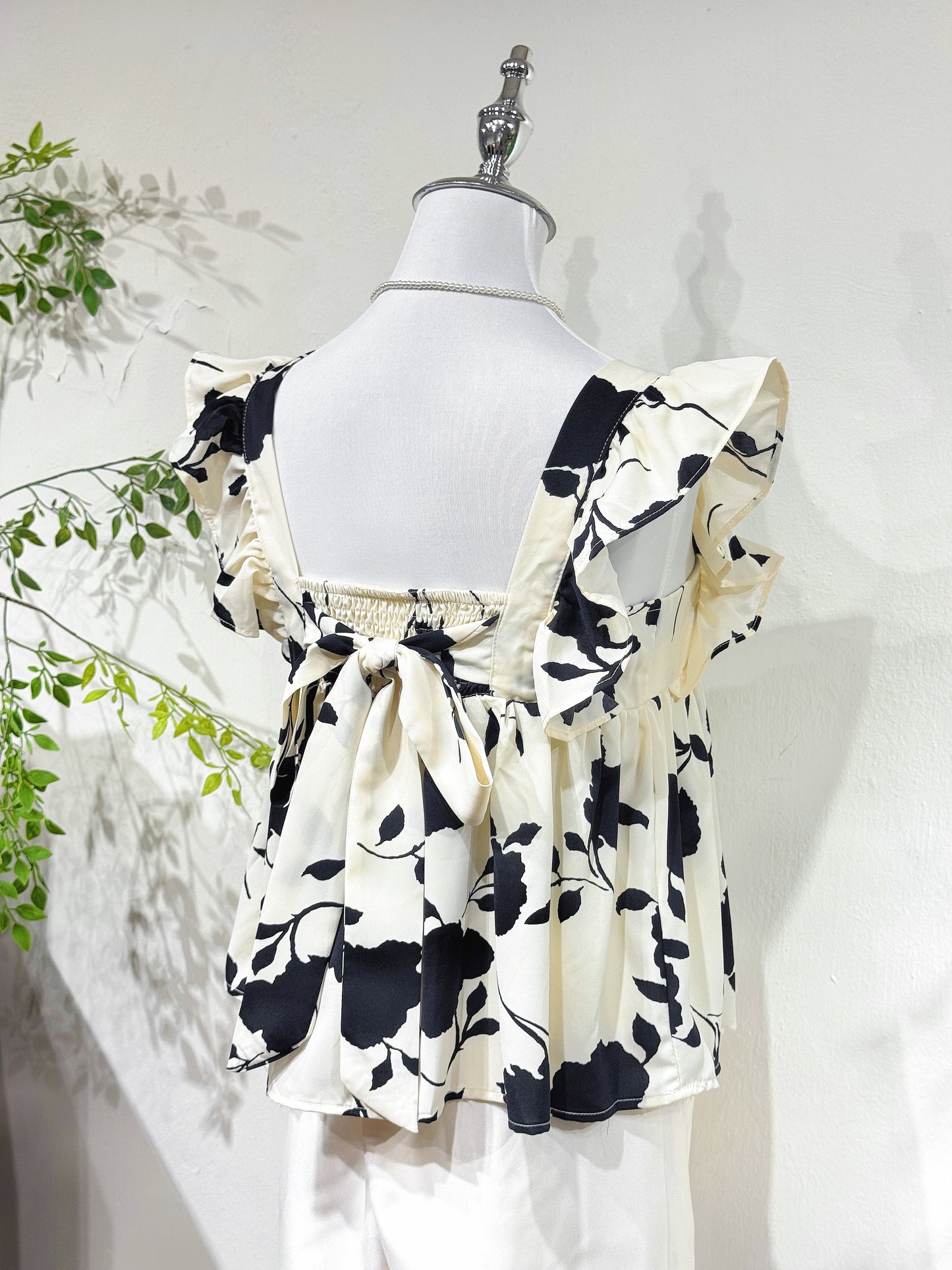 Square Neck Floral Printed Top