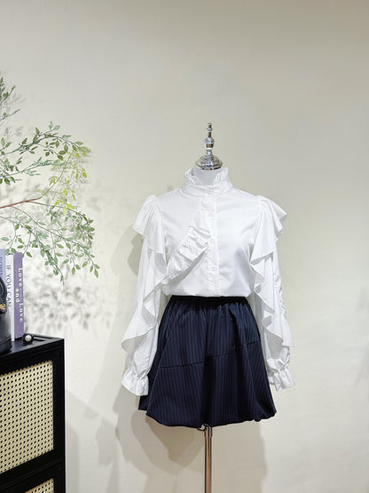 Ruffle Blouse & Bubble Skirt Set