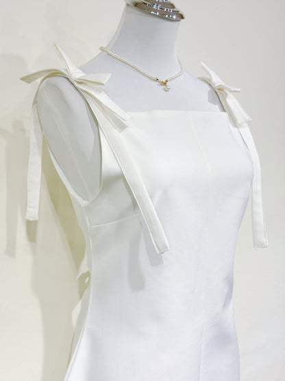 Bow Strap A-Line Dress
