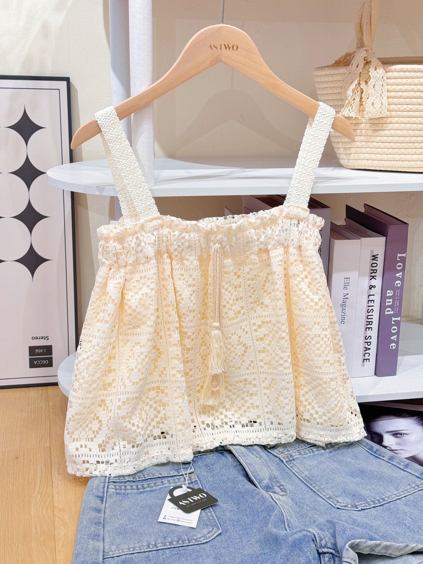 Crochet Lace Babydoll Cami Top