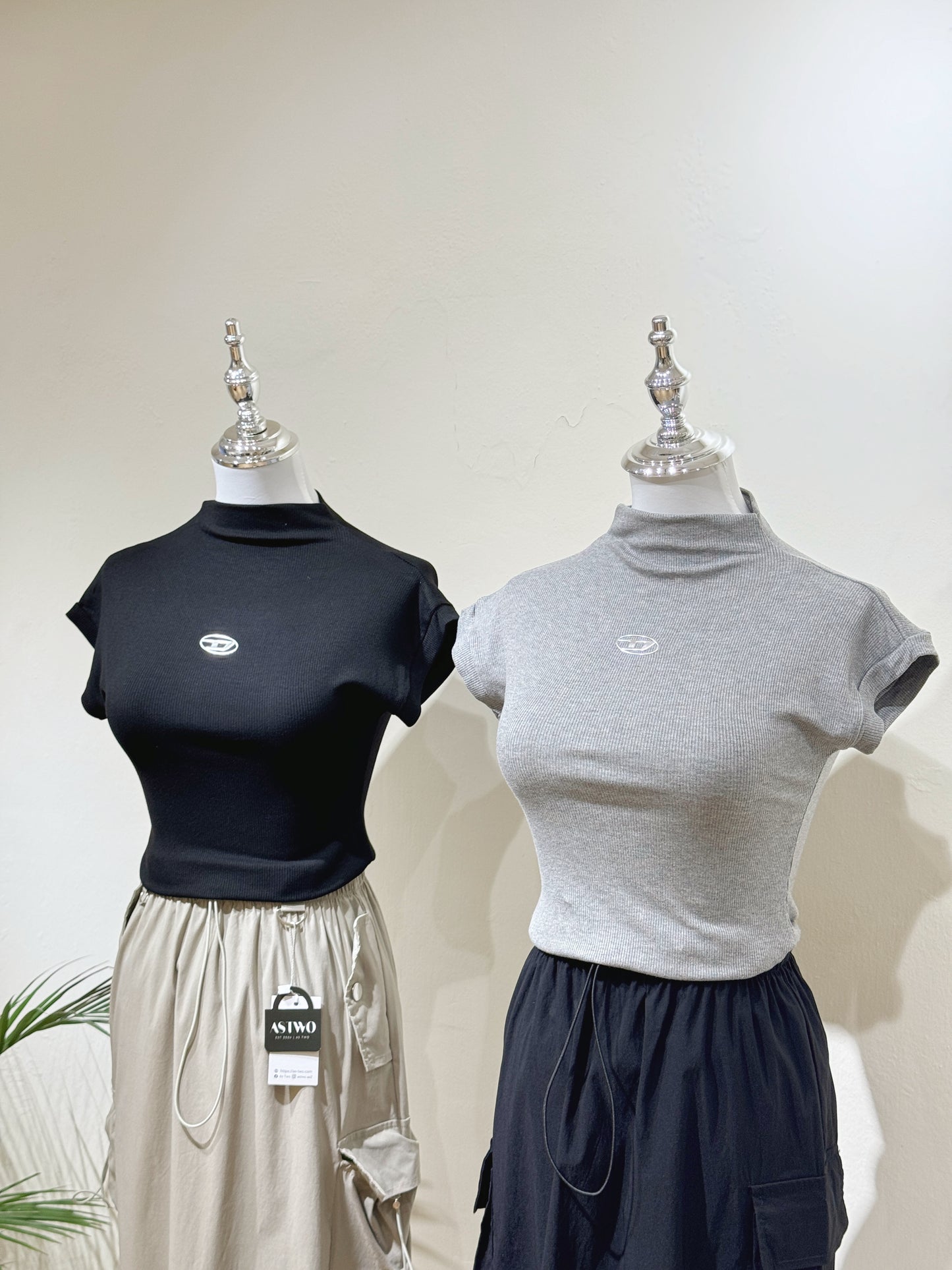 High-Neck Stretch Tee