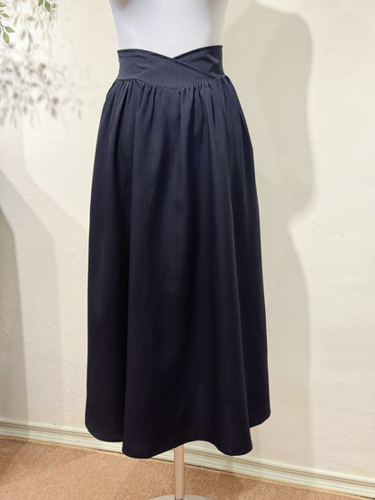 Black Puff Sleeve Two-Piece Dress Set