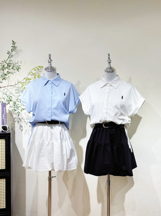 Mini Logo Drawstring Polo Shirt