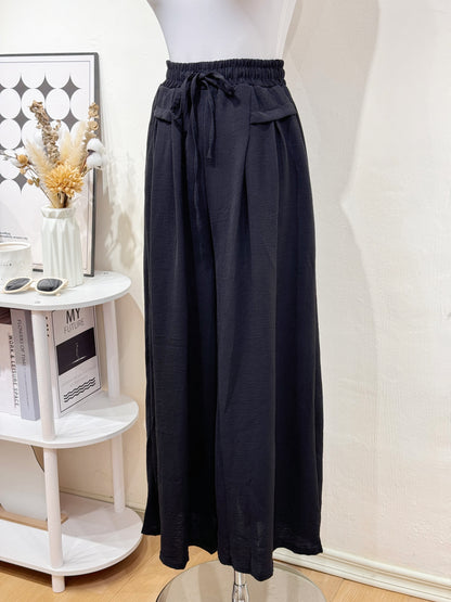 Textured Wide-Leg Trousers