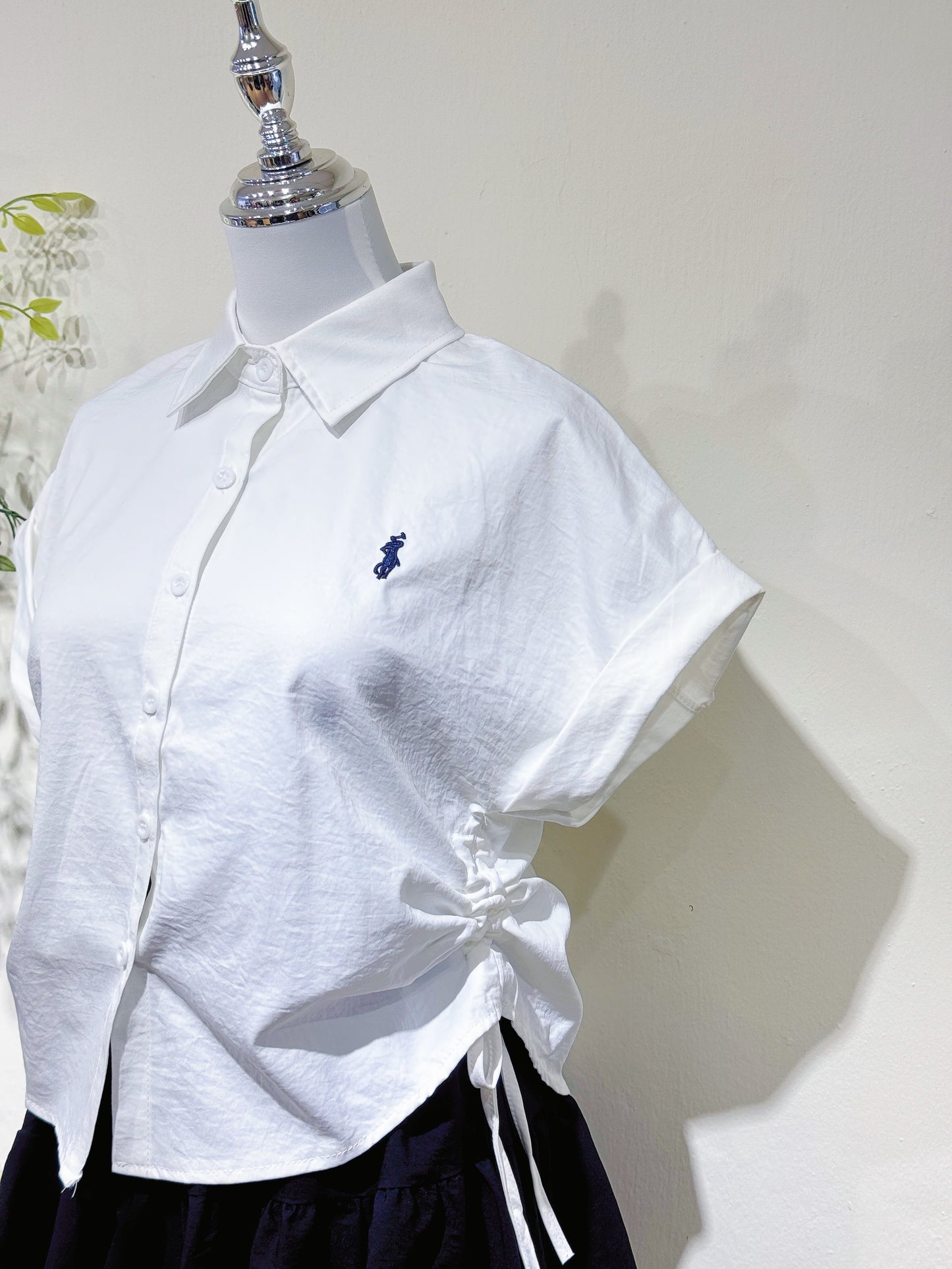 Mini Logo Drawstring Polo Shirt