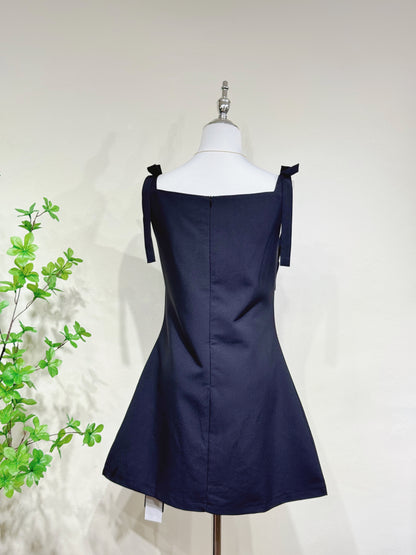 Bow Strap A-Line Dress
