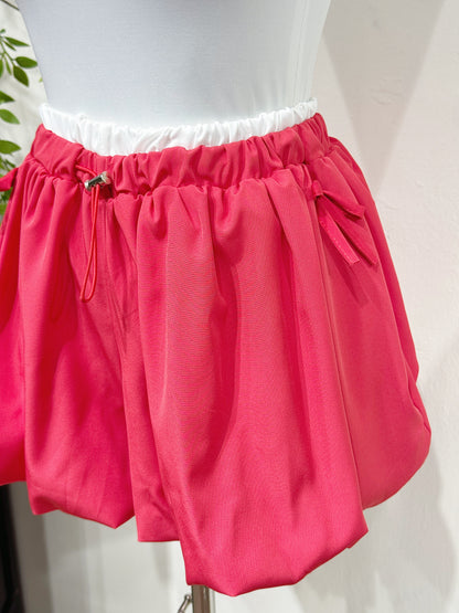 Ribbon Puff Mini Shorts