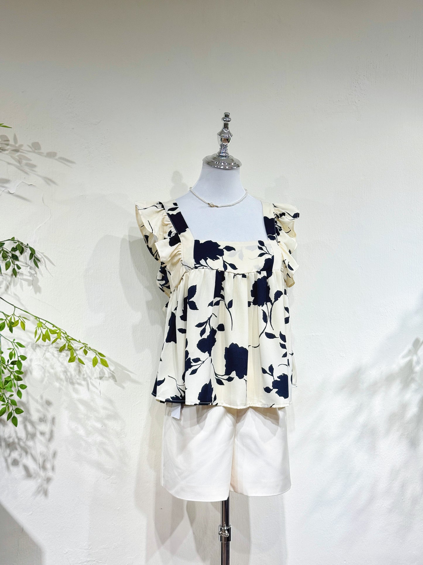 Square Neck Floral Printed Top