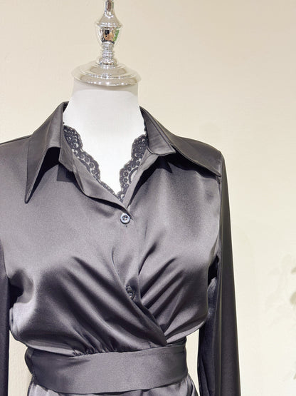 Silk With Lace Elegant Set