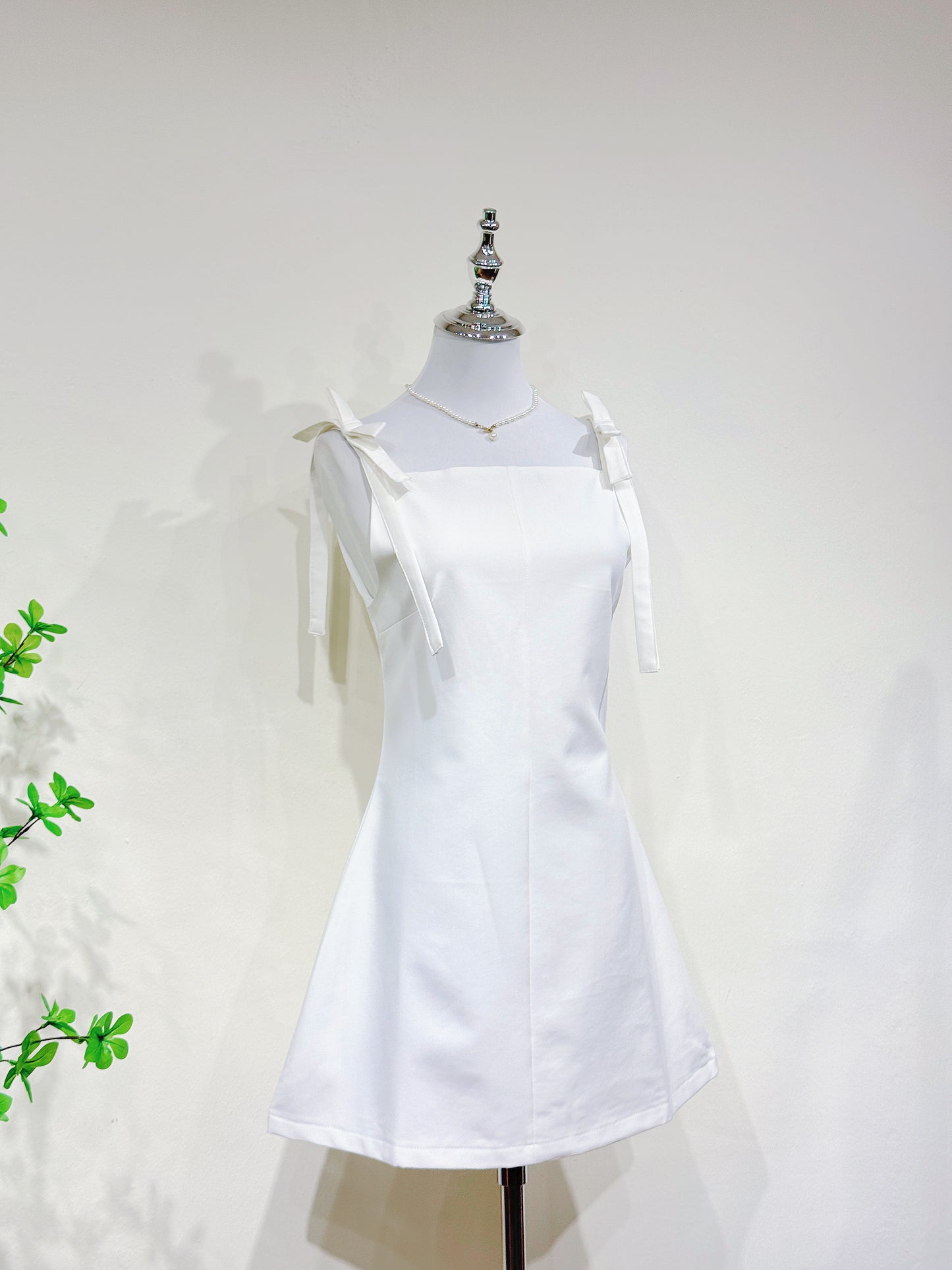 Bow Strap A-Line Dress