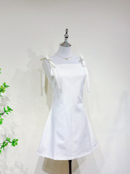 Bow Strap A-Line Dress