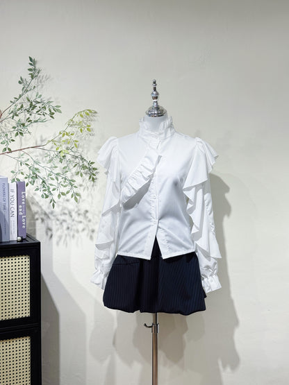 Ruffle Blouse & Bubble Skirt Set