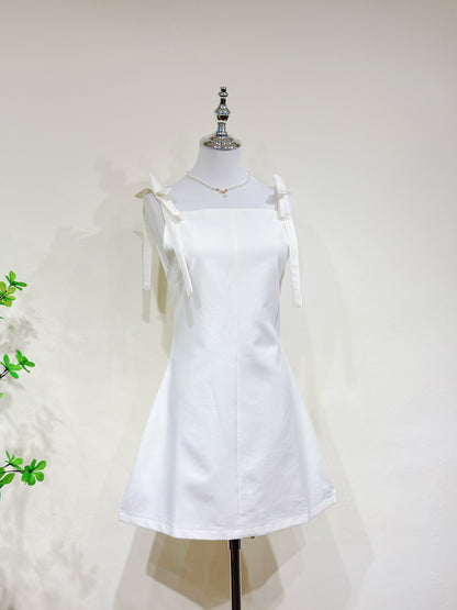 Bow Strap A-Line Dress