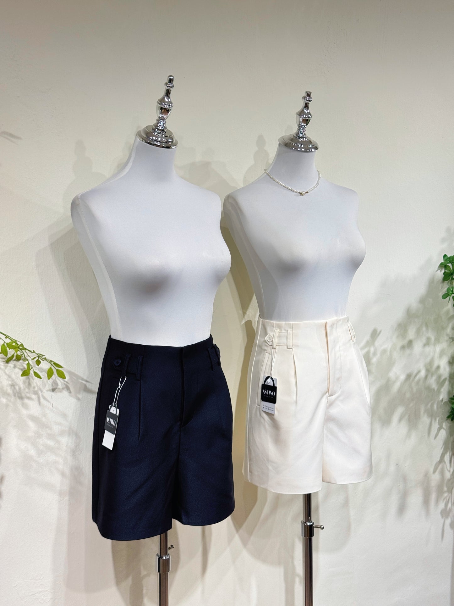 Side Button Tailored Shorts