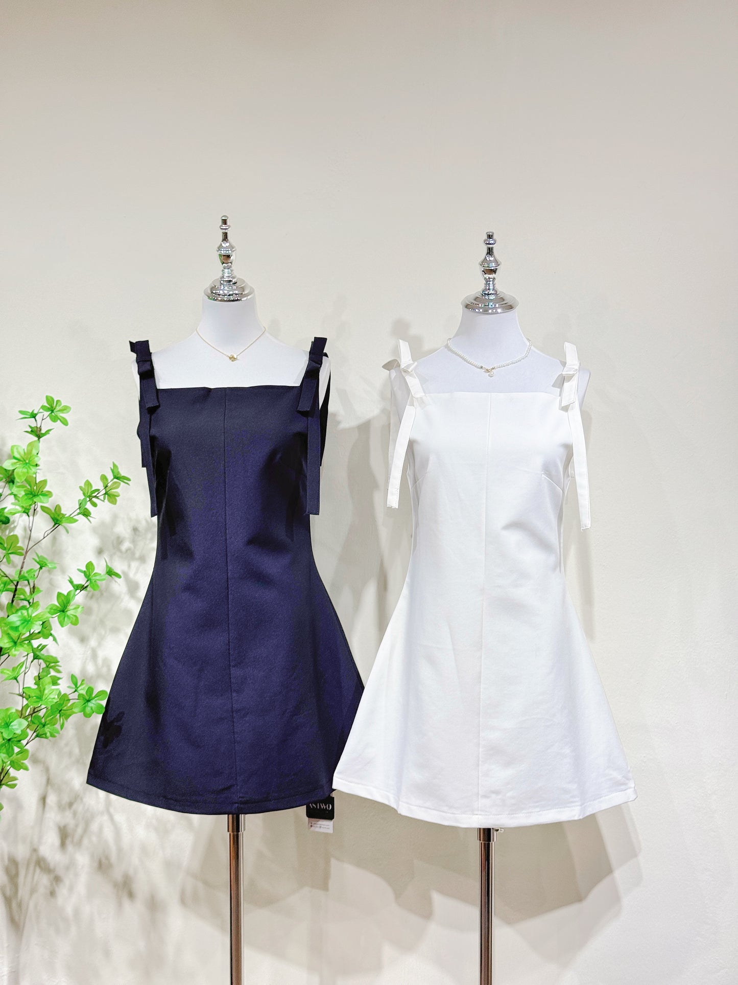 Bow Strap A-Line Dress