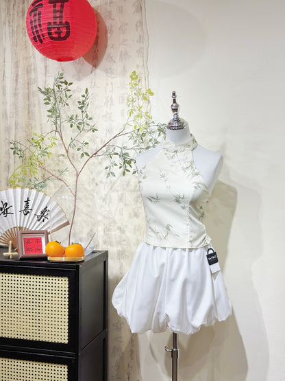 Bamboo Printed Halter Top