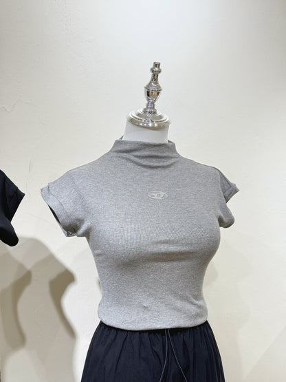 High-Neck Stretch Tee