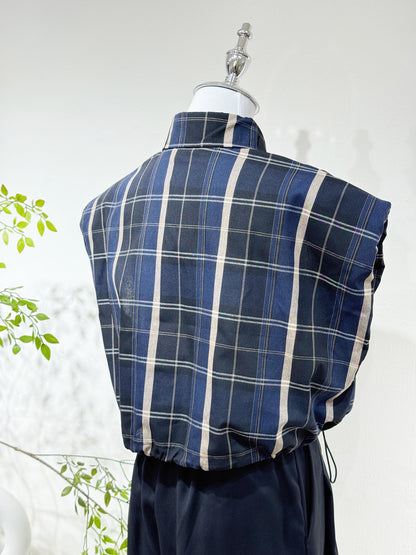 Retro Check Cropped Shirt