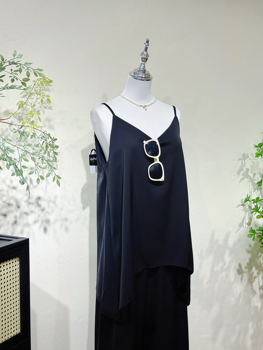 Satin Asymmetric Cami Two-Piece Set
